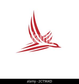 abstract simple bird logo vector illustration Stock Vector