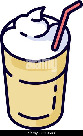 Mocha RGB color icon Stock Vector