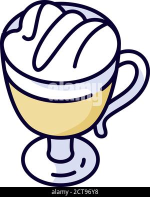 Macchiato RGB color icon Stock Vector