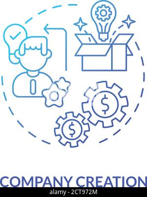 Company creation concept icon Stock Vector