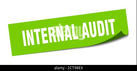 internal audit sticker. square isolated peeler sign. label Stock Vector