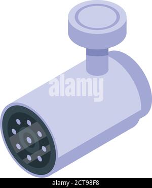 Waterproof security camera icon, isometric style Stock Vector