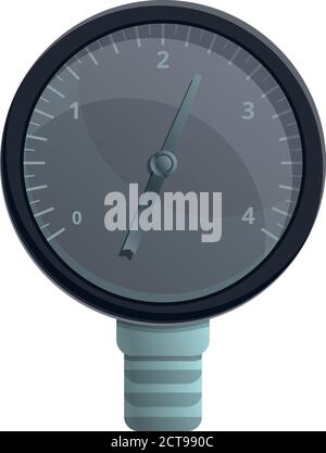 Black manometer icon. Cartoon of black manometer vector icon for web design isolated on white background Stock Vector
