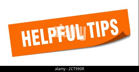 helpful tips sticker. square isolated peeler sign. label Stock Vector