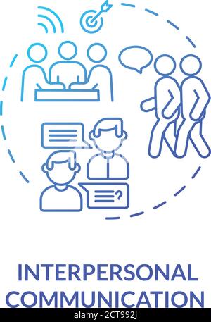 Interpersonal communication concept icon Stock Vector