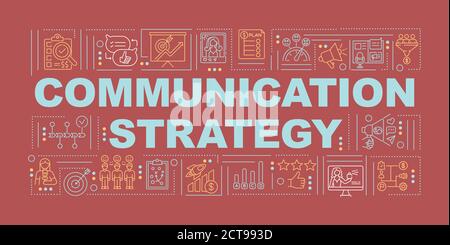 Communication strategy word concepts banner Stock Vector
