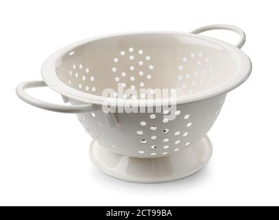 new colander isolated on white background Stock Photo