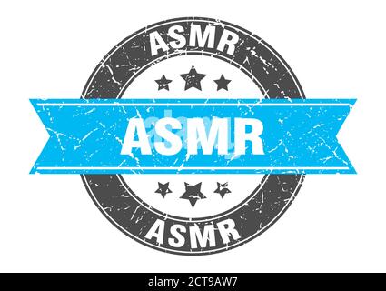 asmr ribbon. asmr grunge band sign. asmr banner Stock Vector Image ...