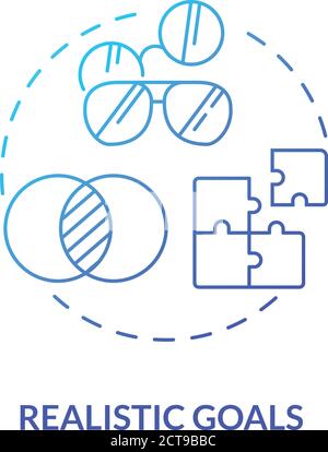 Realistic goals concept icon Stock Vector