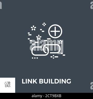 Link Building Line Icon Stock Vector
