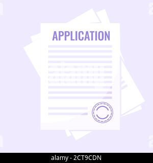 Application form submit flat style design icon sign vector illustration Stock Vector