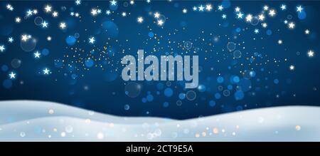 Snow Winter Landscape Stock Vector