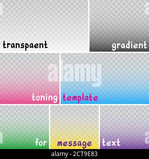 transparent gradient toning template for text Stock Vector