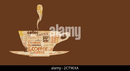 coffee design template, coffee menu, free copy space, vector Stock Vector