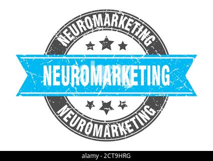 neuromarketing round stamp with ribbon. sign. label Stock Vector