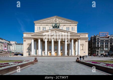 Russia, Central Russia, Moscow, Theatre Square, Bolshoi Theatre Stock Photo