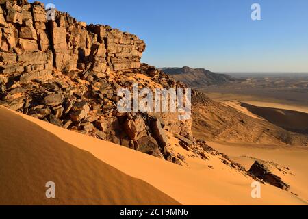 Algeria, Sahara, Tassili N'Ajjer National Park, western escarpment of Tadrart plateau Stock Photo