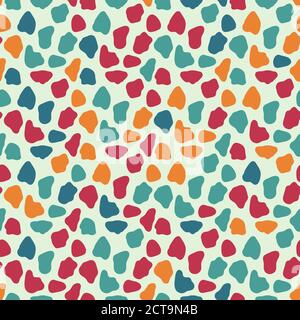 Abstract vector pattern with random colorful spots. Seamless pattern for print textile Stock Vector