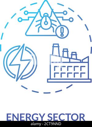 Energy sector concept icon Stock Vector