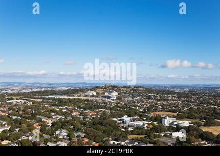 New Zealand, Auckland and One Tree Hill seen from Mount Eden Stock Photo