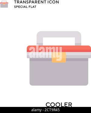 Cooler vector icon. Flat style illustration. EPS 10 vector. Stock Vector