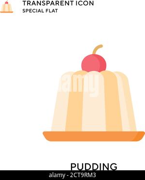 Pudding vector icon. Flat style illustration. EPS 10 vector. Stock Vector