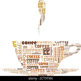 coffee design template, coffee menu, free copy space, vector Stock Vector