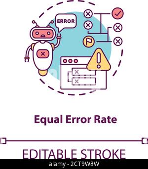Equal error rate concept icon Stock Vector