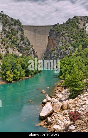 Turkey, Antalya Province, Manavgat, Oymapinar Dam Stock Photo