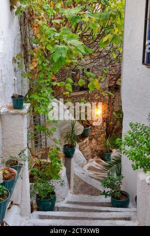 Turkey, Mugla Province, Marmaris, Picturesque stairway in the old town Stock Photo