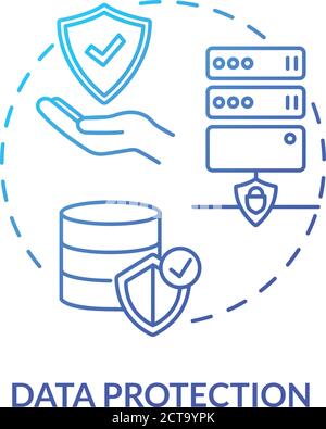 Data protection concept icon Stock Vector