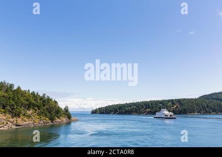 Canada, British Columbia, Vancouver Island, Ferry on the Inside Passage Stock Photo