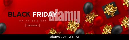 Black Friday sale banner. Stock Vector