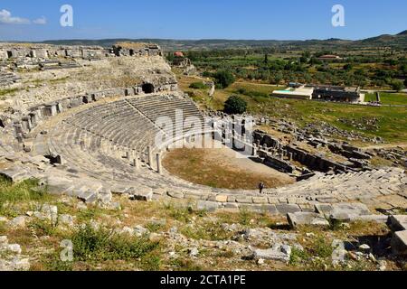 Turkey, Aydin Province, Caria, antique roman theater, archaeological site of Miletus Stock Photo