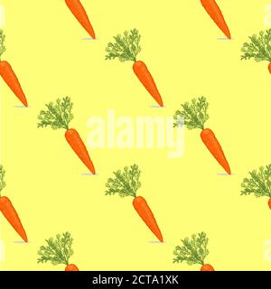 seamless pattern with carrots isol Stock Vector