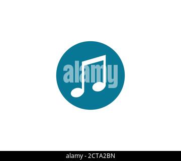 Audio, music note, notes icon. Vector illustration, flat design. Stock Vector