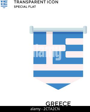 Greece vector icon. Flat style illustration. EPS 10 vector. Stock Vector