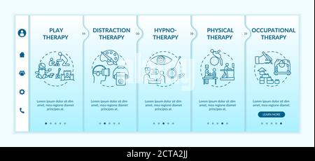Pediatric palliative care onboarding vector template Stock Vector