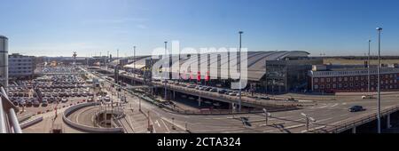Germany, Hamburg, Panoramic view of the terminals of Hamburg Airport Stock Photo