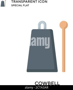 Cowbell vector icon. Flat style illustration. EPS 10 vector. Stock Vector