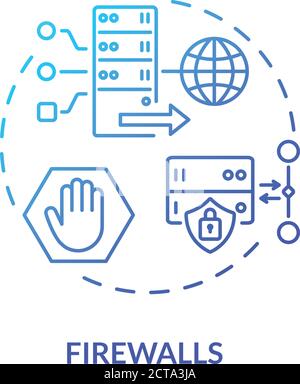 Firewalls concept icon Stock Vector