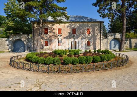 Montenegro, Crna Gora, historic Biljarda Palace, Billiard Hall, in the old royal capital Cetinje Stock Photo