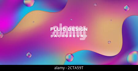 Fluid background wave shape sphere colorful design. vector illustration Stock Vector