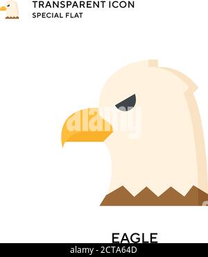 Eagle vector icon. Flat style illustration. EPS 10 vector. Stock Vector