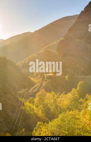 Spain, Cantabria, Picos de Europa National Park, Road to Portilla de la Reina Stock Photo