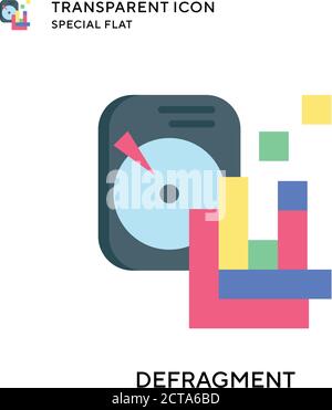 Defragment vector icon. Flat style illustration. EPS 10 vector. Stock Vector