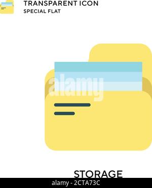 Storage vector icon. Flat style illustration. EPS 10 vector. Stock Vector