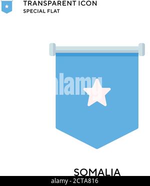 Somalia vector icon. Flat style illustration. EPS 10 vector. Stock Vector
