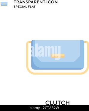Clutch vector icon. Flat style illustration. EPS 10 vector. Stock Vector