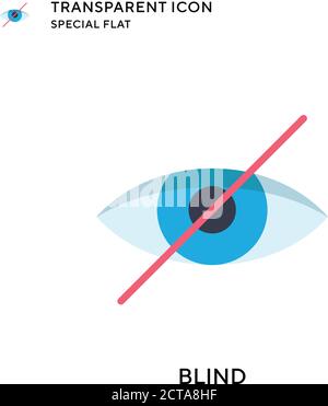 Blind vector icon. Flat style illustration. EPS 10 vector. Stock Vector